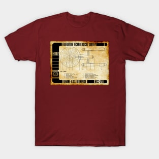 Federation Technological Survey Star Ship Top View T-Shirt